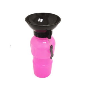 0.5L Pet Travel Water Bottle Drinking Bottles Leak Proof Pet Water Dispenser for Outdoor Walks - Pink