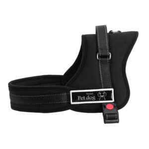 Dog Adjustable Control Soft Vest Harness Walk Collar Chest Strap Vest - Black S