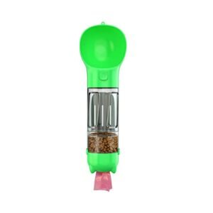 300 ml Pet Dog Water Bottle Portable Drinking Water Dispenser with Poo bags - Green
